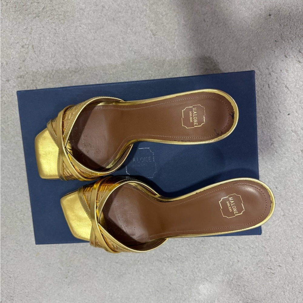 Malone souliers slides. Gold. 39